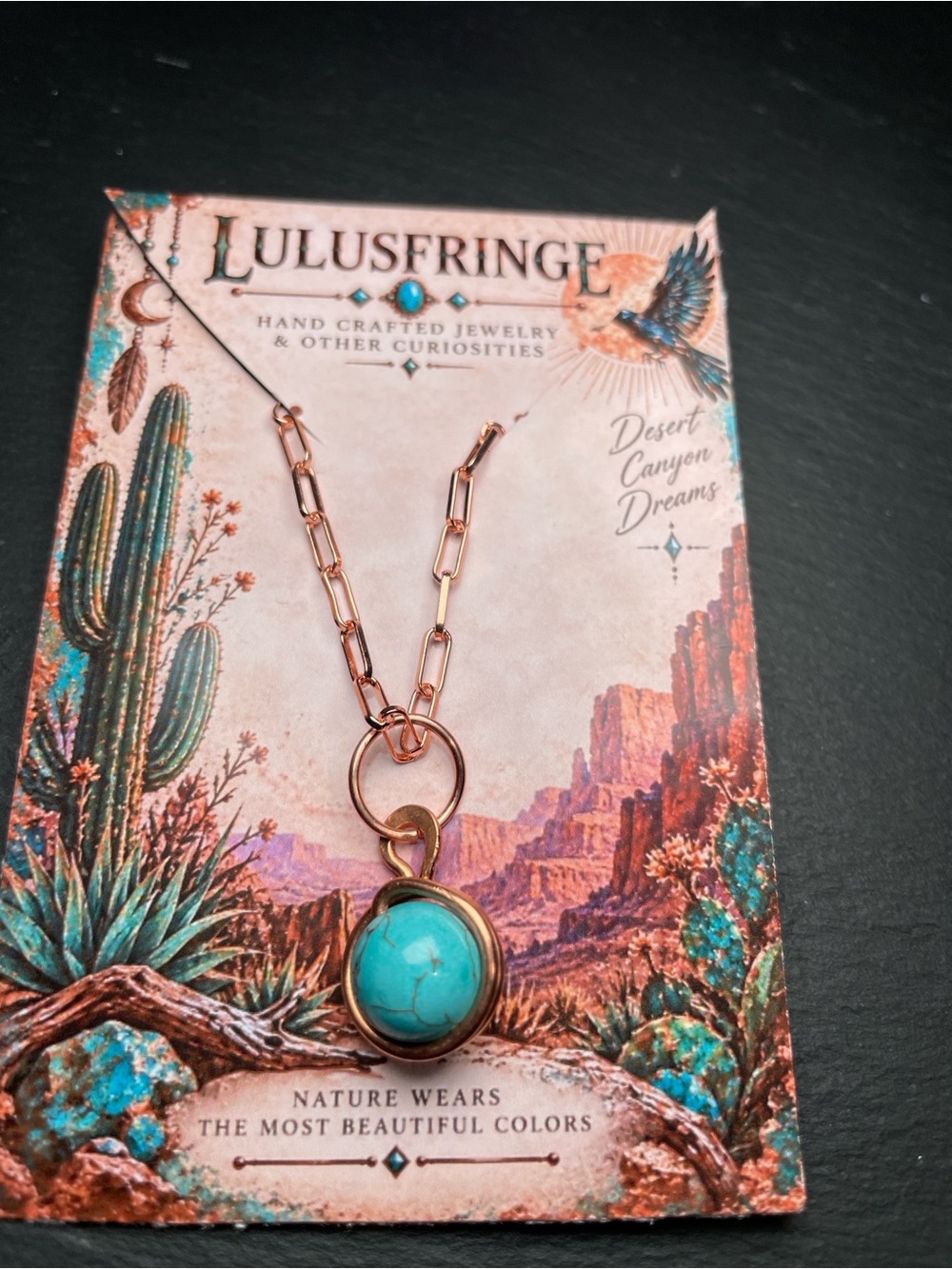 Artisan Turquoise Pendant Necklace - Pure Copper Chain
Magnetic Clasp Closure